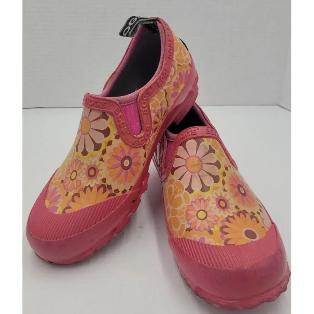 Girl's BOGS RUE Rain Moccasin Slip On Shoes SIZE 2 US 33 EU WATERPROOF
